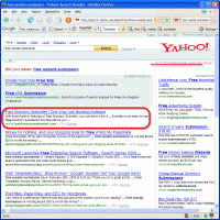 {Yahoo results after submitting comments to “DoFollow” blogs}